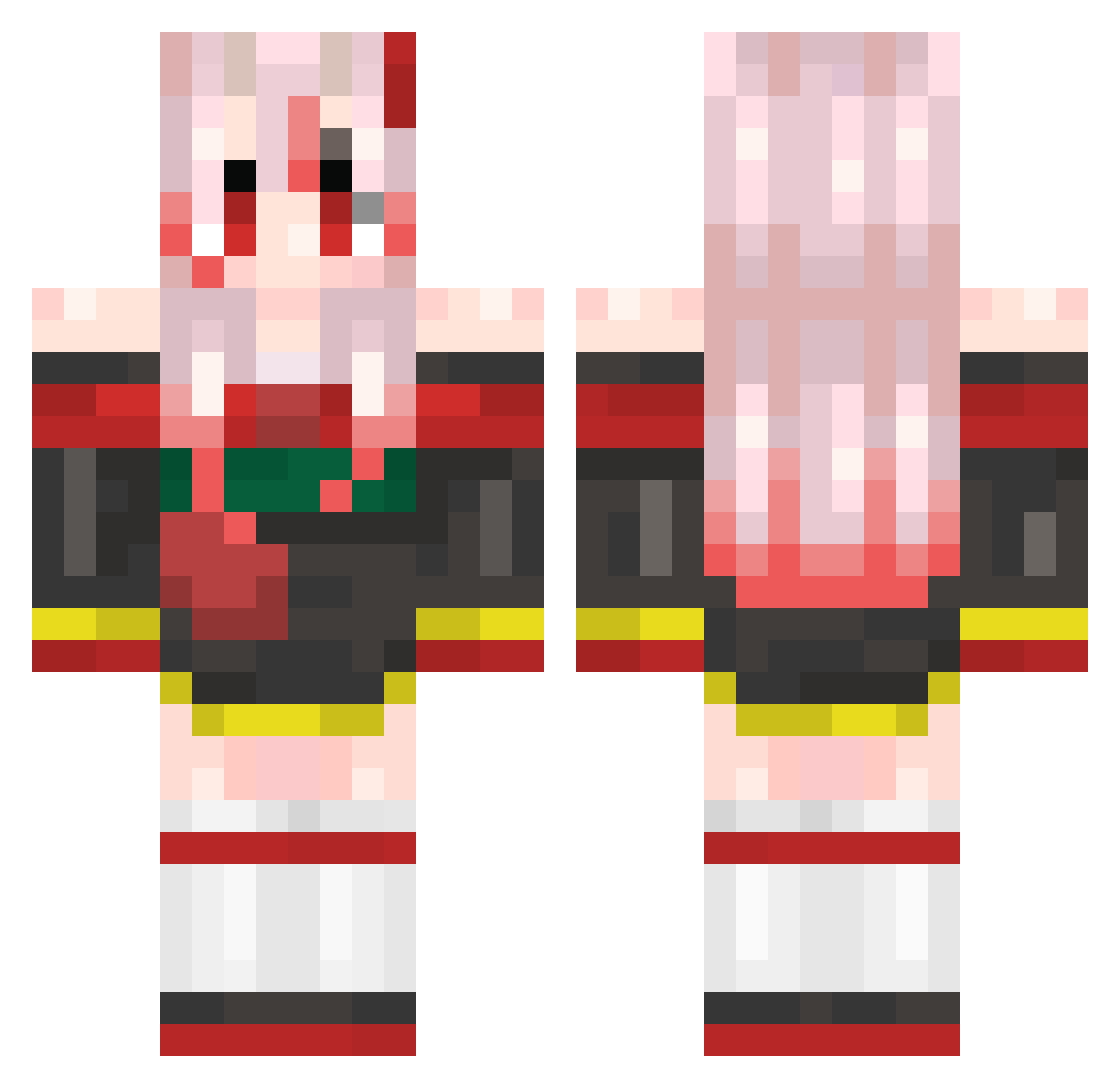 Nike_tw Minecraft skin, front and back view