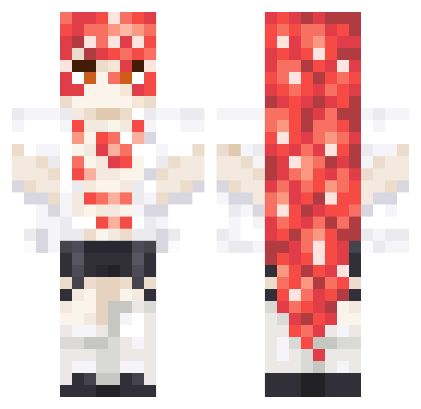 YATTASO Minecraft skin, front and back view