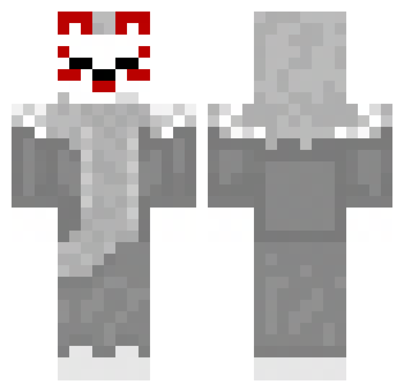 wojanx2 Minecraft skin, front and back view