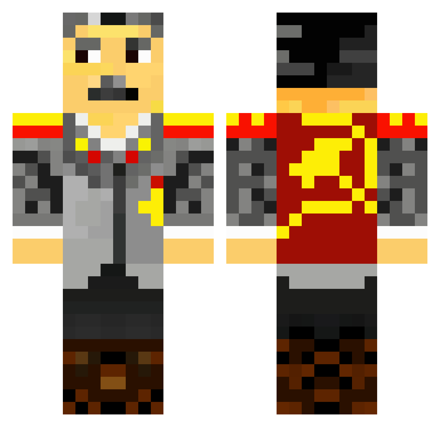 Gman_Lost Minecraft skin, front and back view
