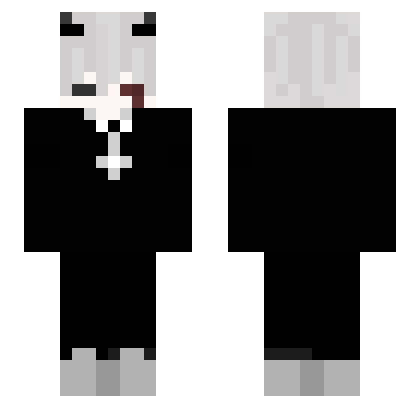 xSohox Minecraft skin, front and back view