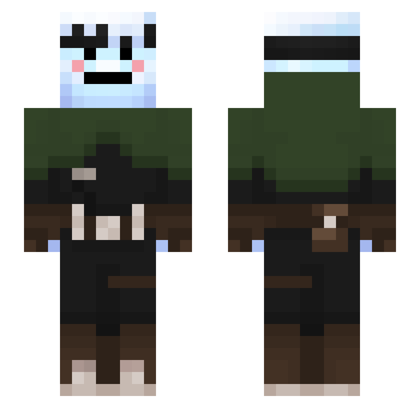 rave0Qxy12vq Minecraft skin, front and back view