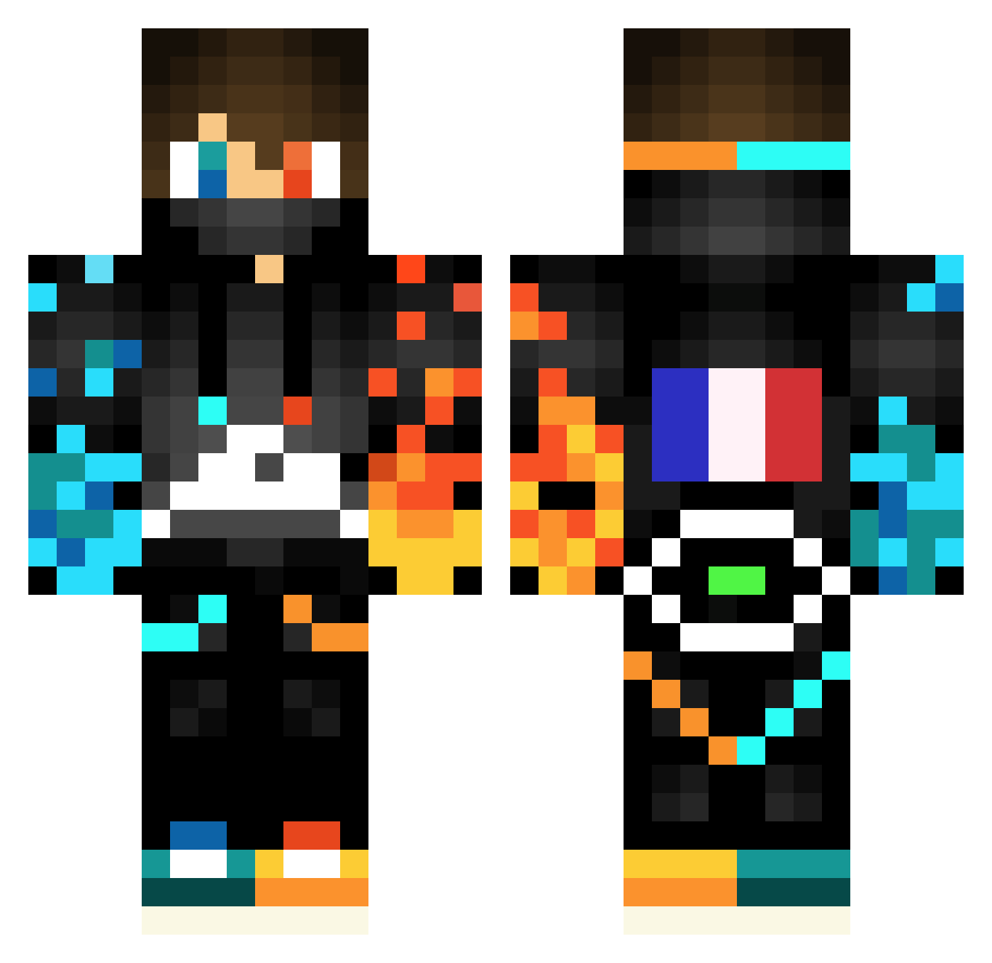 Rubenkooy Minecraft skin, front and back view