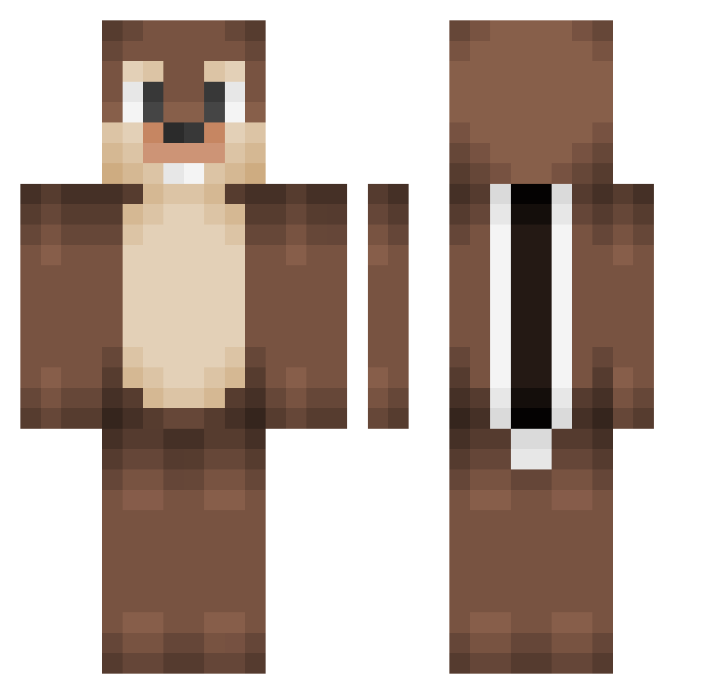 SZB_CC Minecraft skin, front and back view