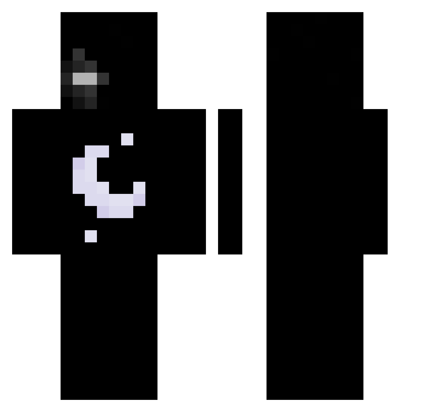 SpearPvPer Minecraft skin, front and back view