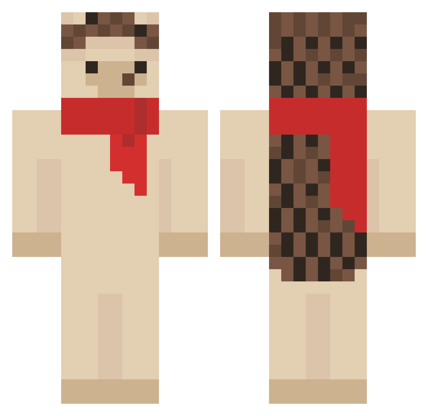 Stan4711 Minecraft skin, front and back view