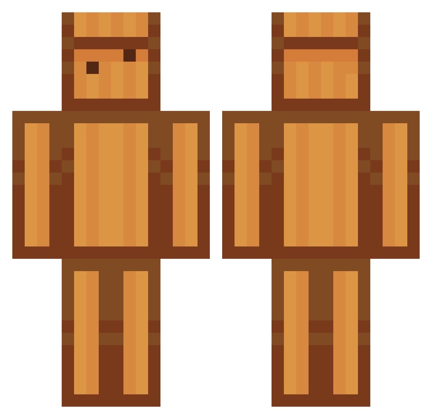 Jungdob Minecraft skin, front and back view
