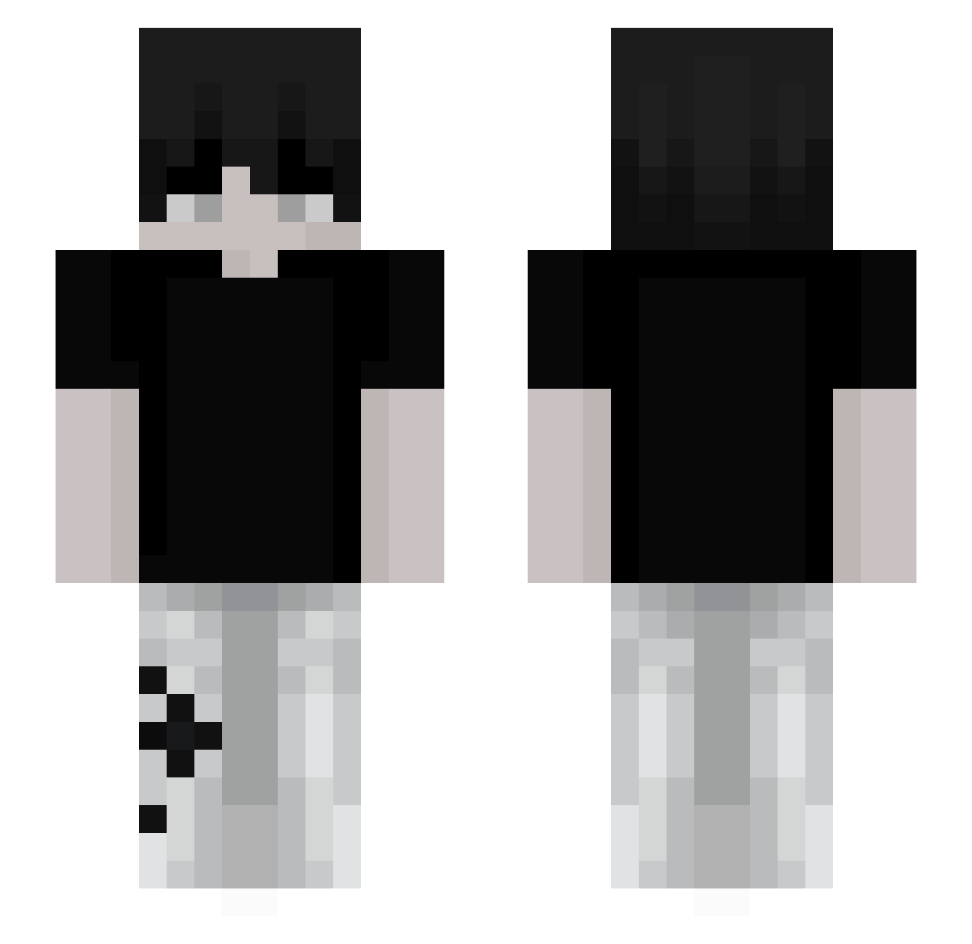 Hubertosik Minecraft skin, front and back view
