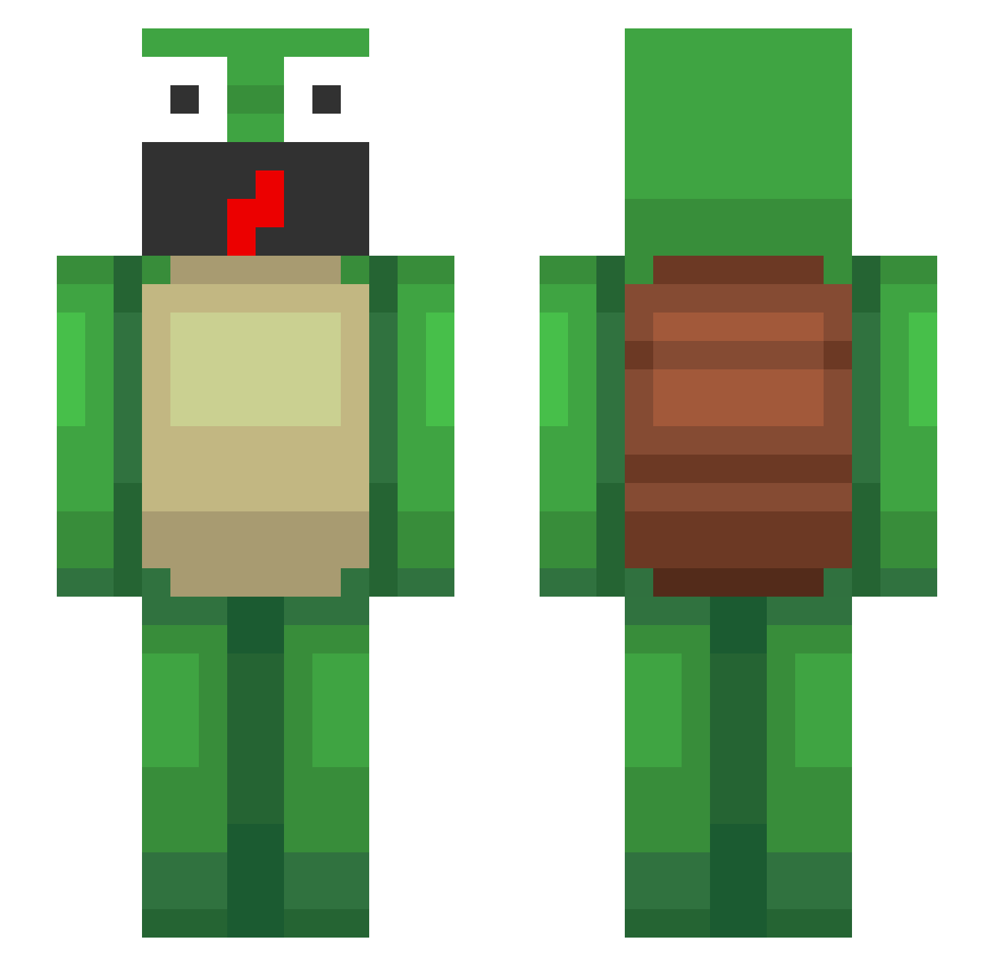 WeirichHusband Minecraft skin, front and back view