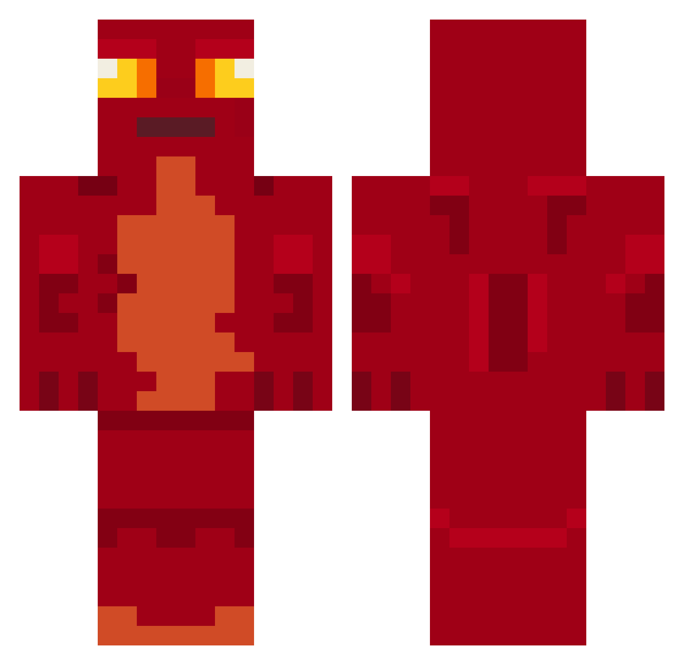 KangZ666 Minecraft skin, front and back view
