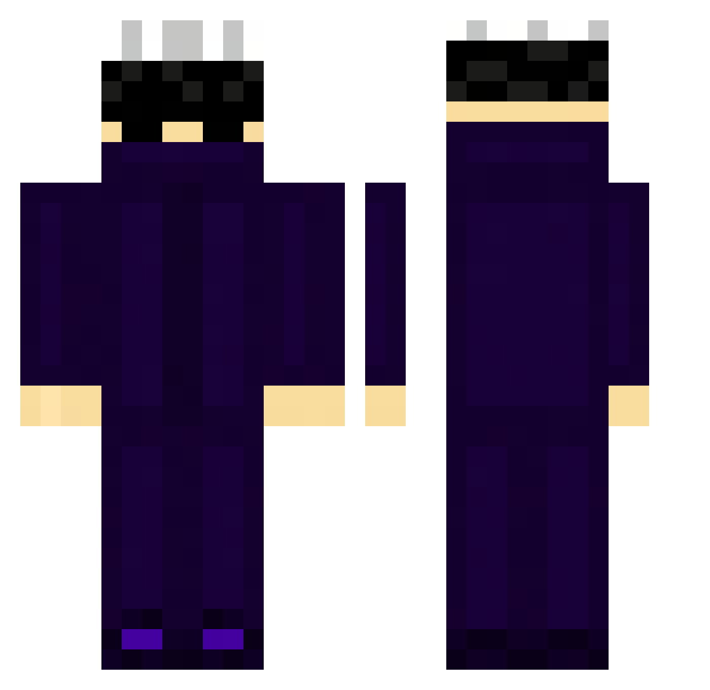 FlexyBoi Minecraft skin, front and back view