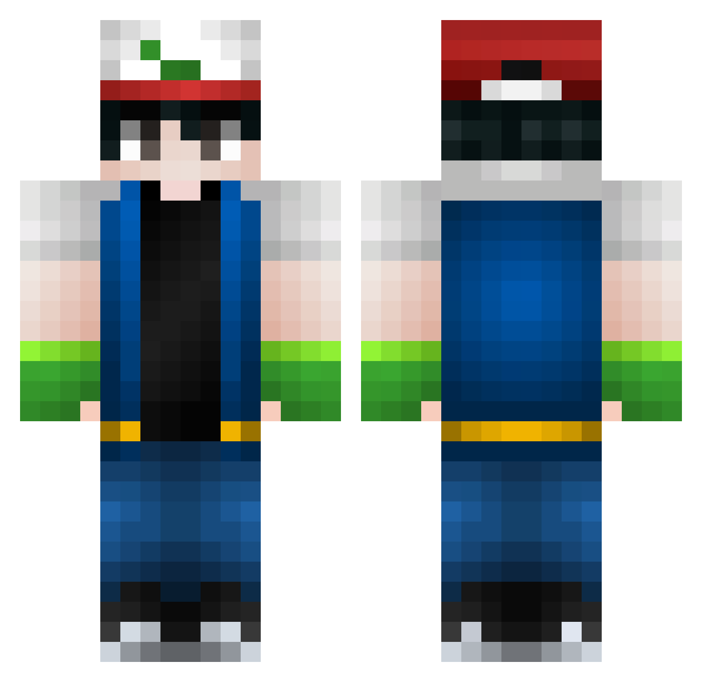Syrus_Priest Minecraft skin, front and back view