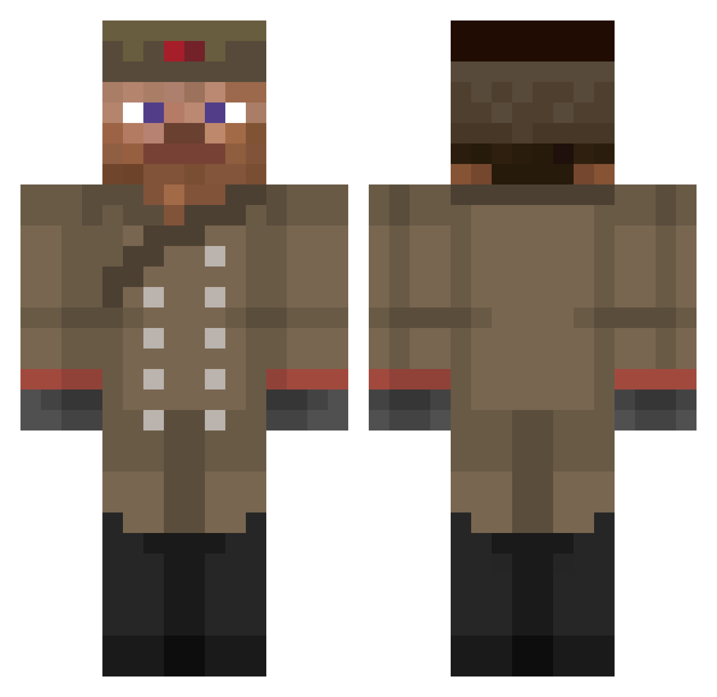 Kamil4321 Minecraft skin, front and back view