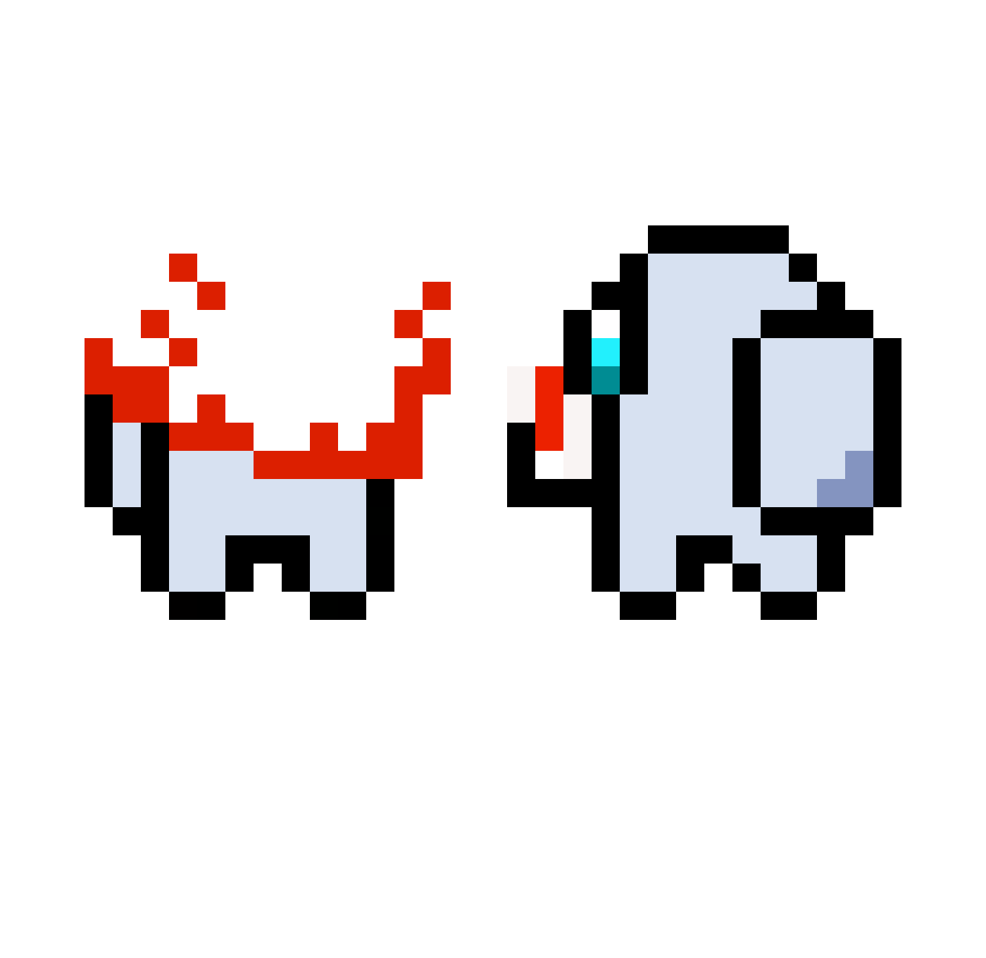 Slampo Minecraft skin, front and back view