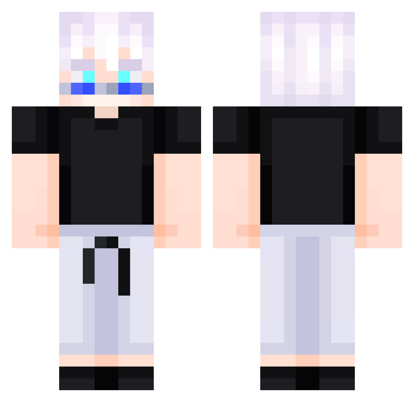 KingAJP3 Minecraft skin, front and back view