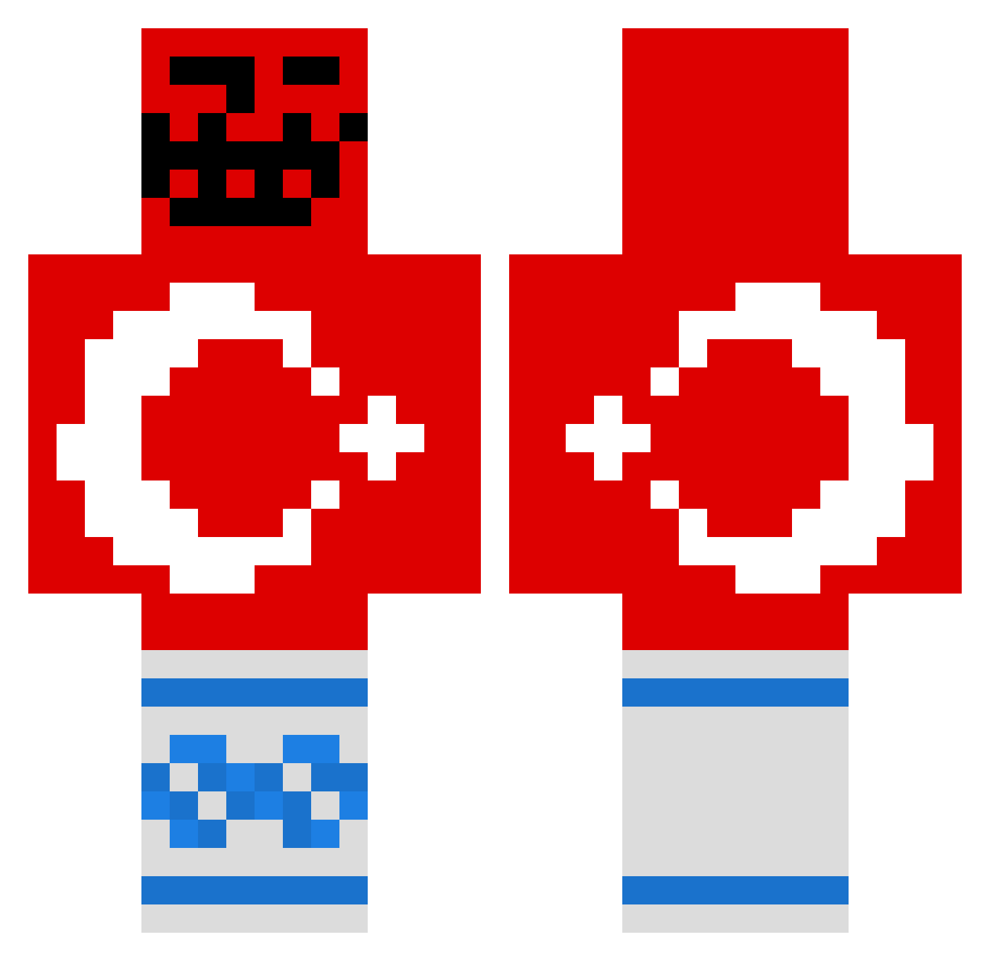 cheatmaker Minecraft skin, front and back view