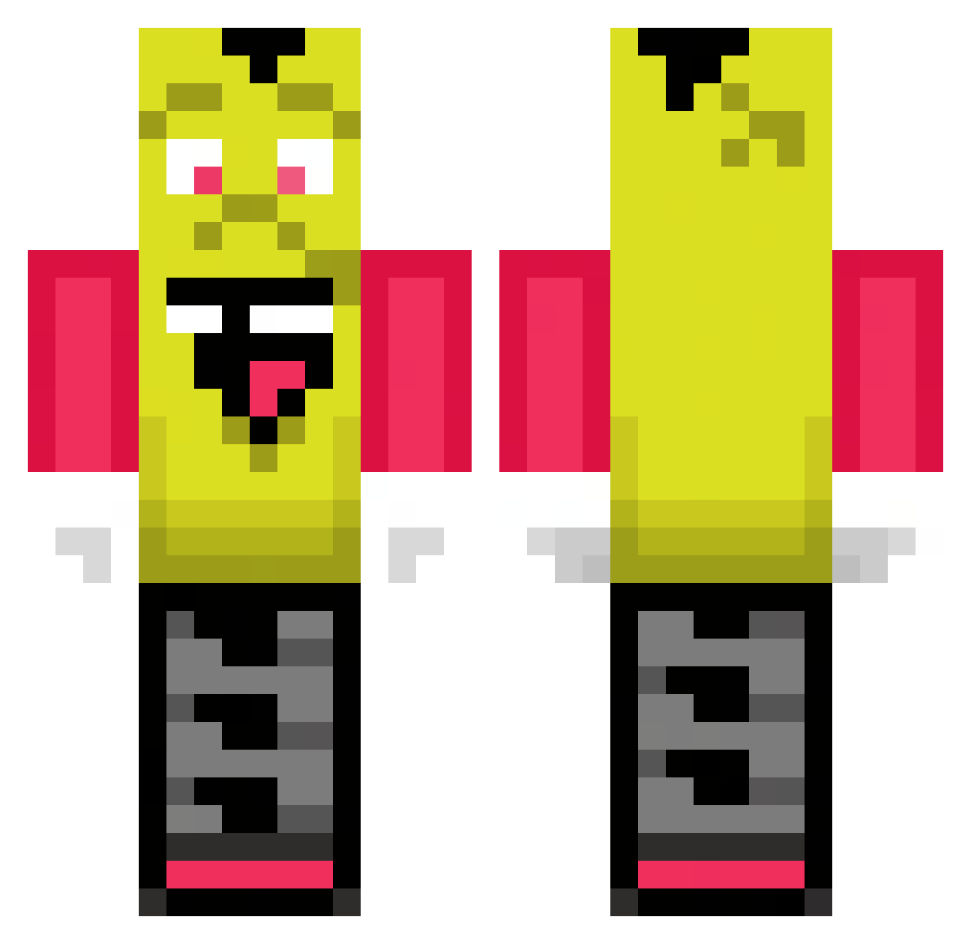 Slatts1005 Minecraft skin, front and back view