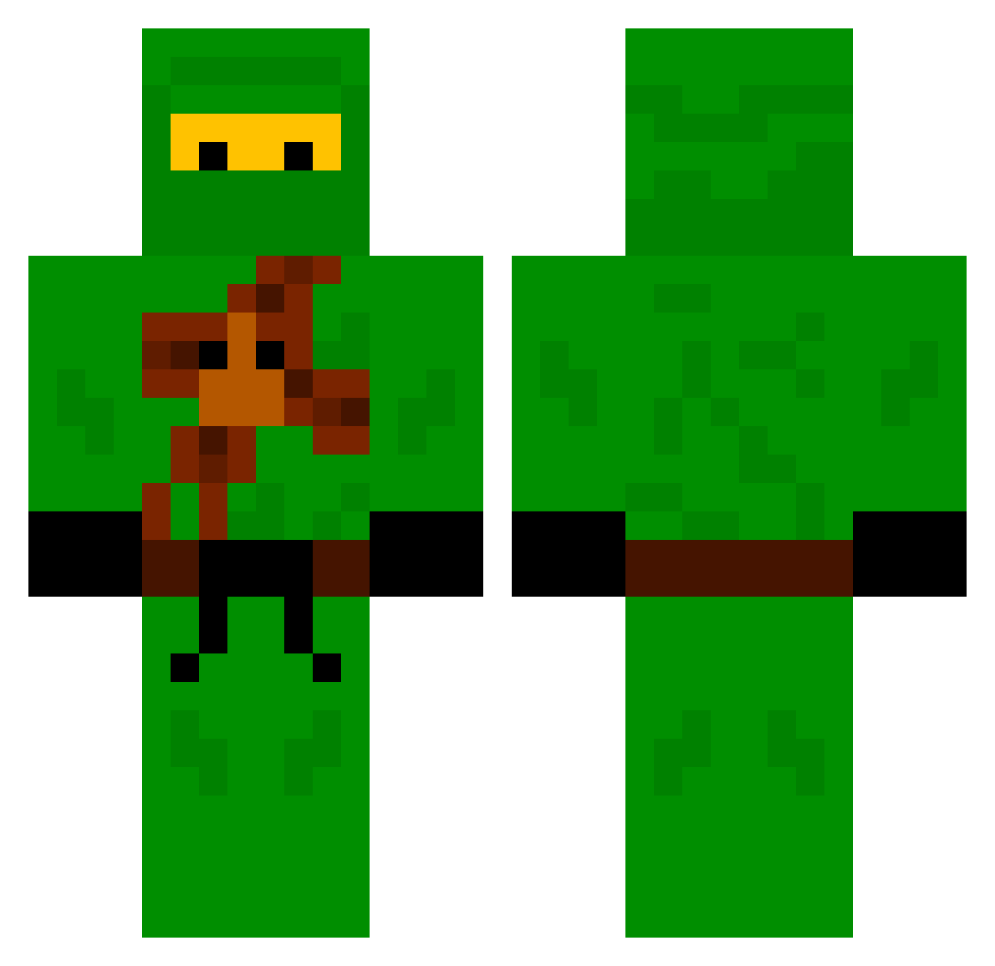 GoSeBurger12 Minecraft skin, front and back view
