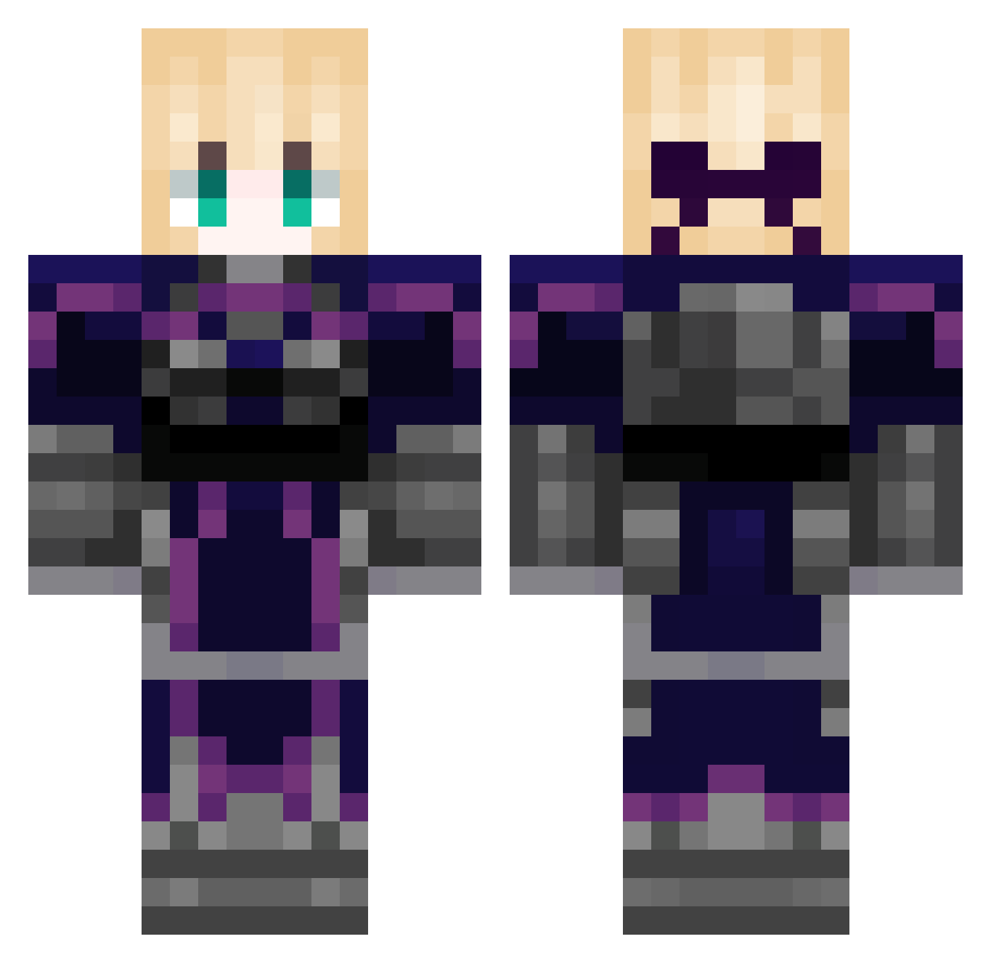 spayde7 Minecraft skin, front and back view