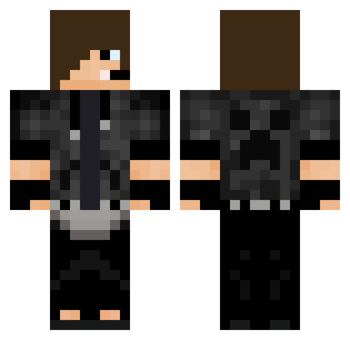 kammoz2 Minecraft skin, front and back view