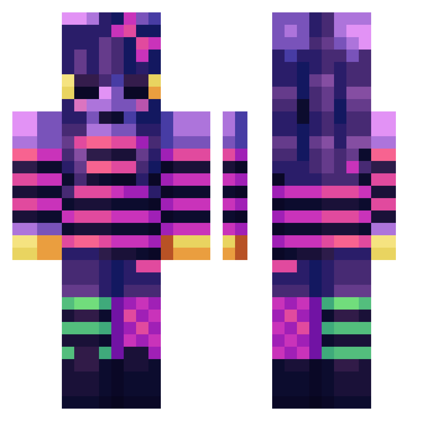 sus_among_us_1 Minecraft skin, front and back view