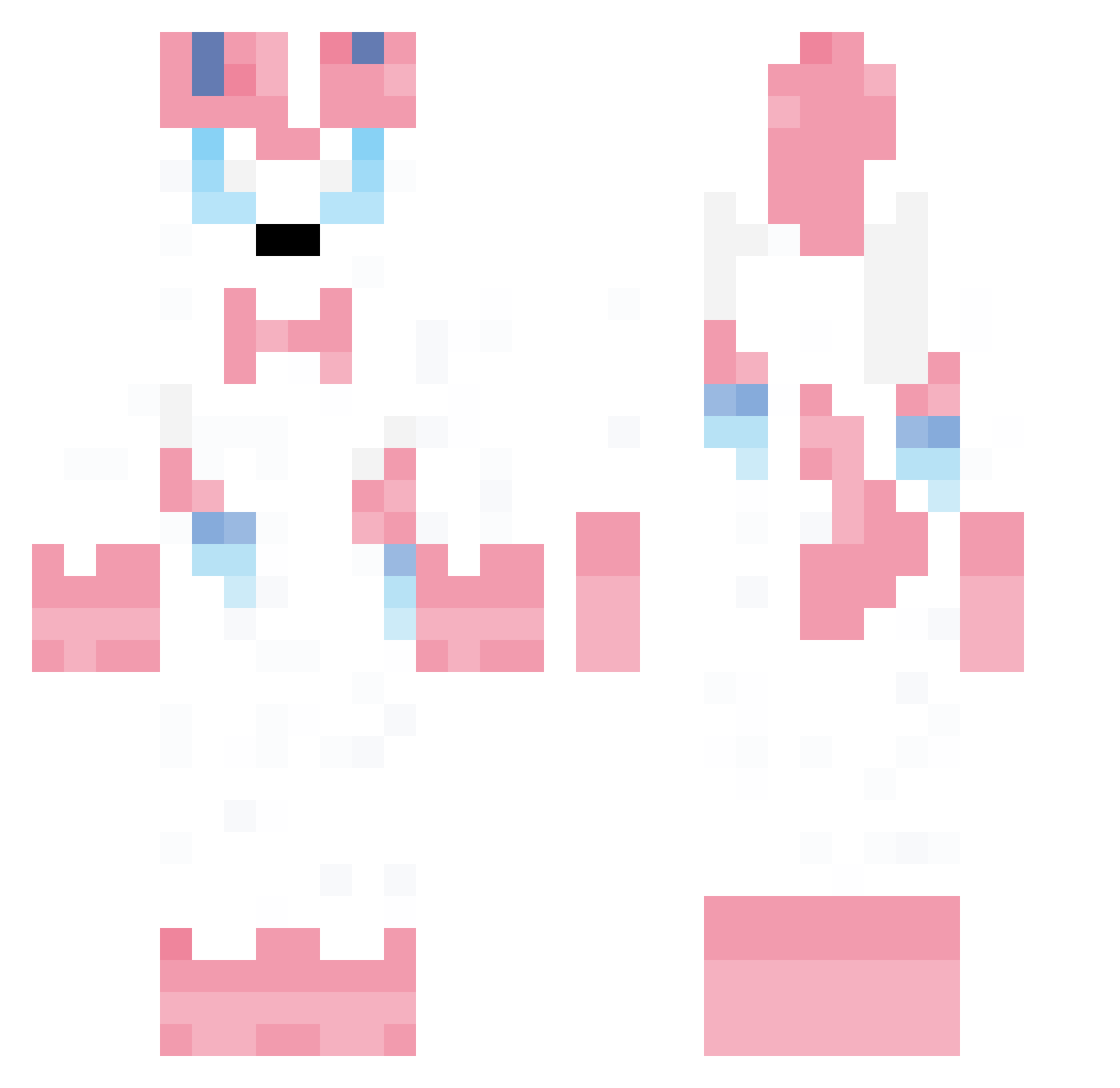 sprmutie Minecraft skin, front and back view