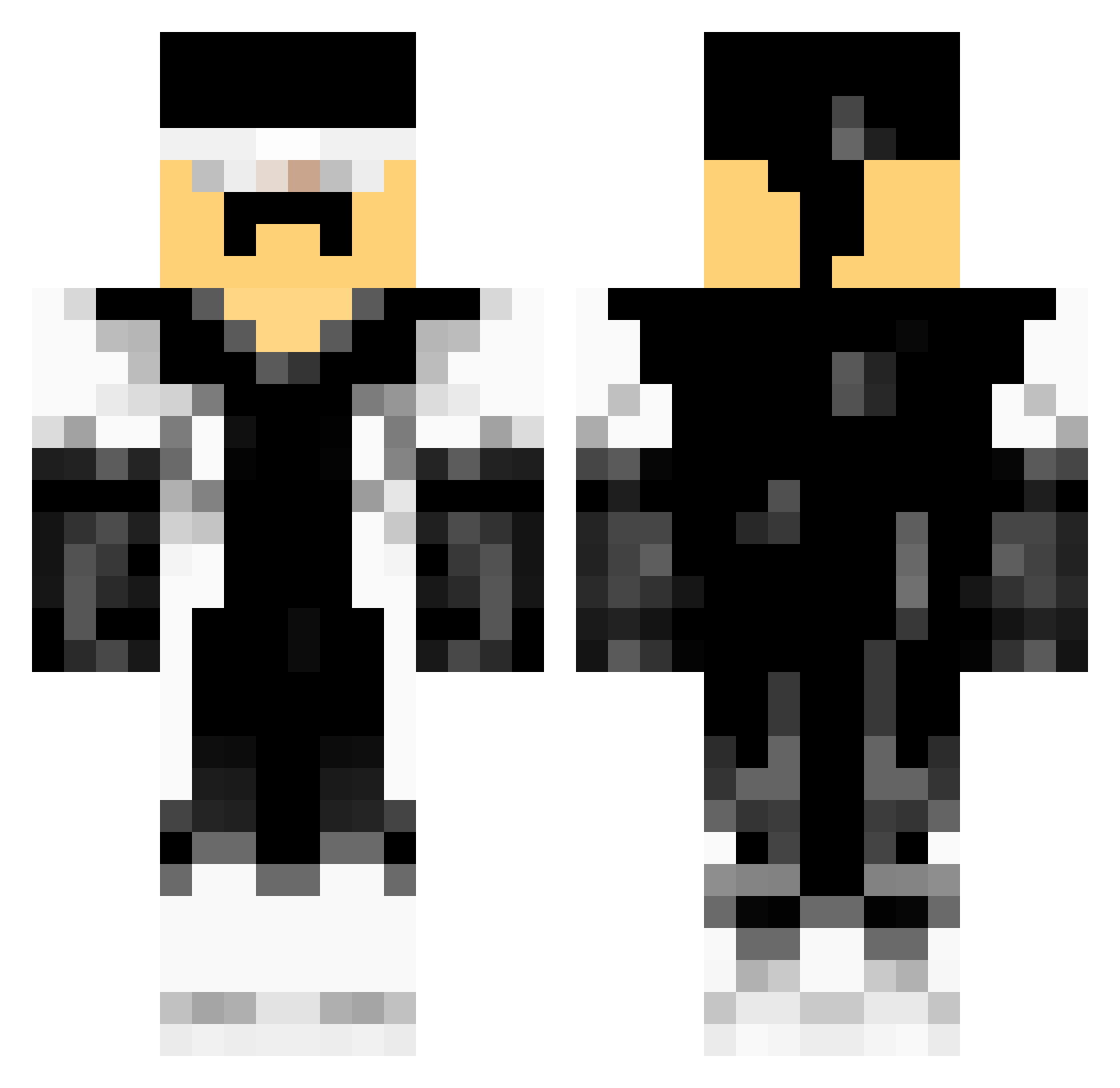 Illuminism Minecraft skin, front and back view