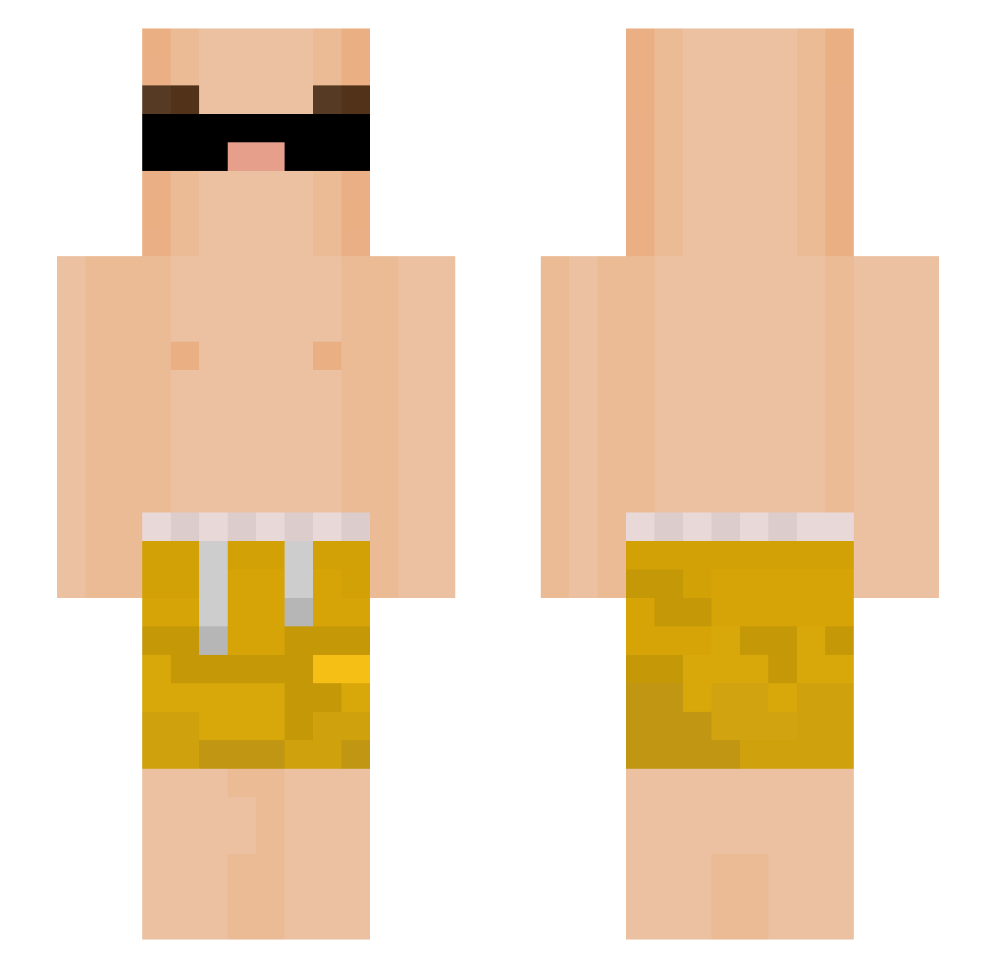 beeeny5 Minecraft skin, front and back view