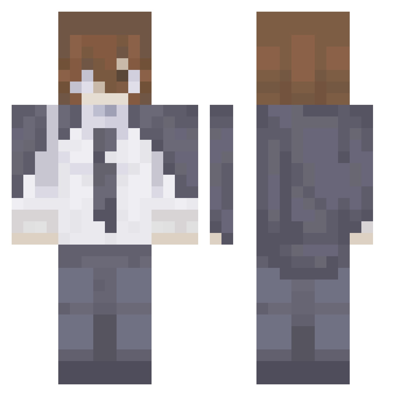 PalidaMaxima Minecraft skin, front and back view