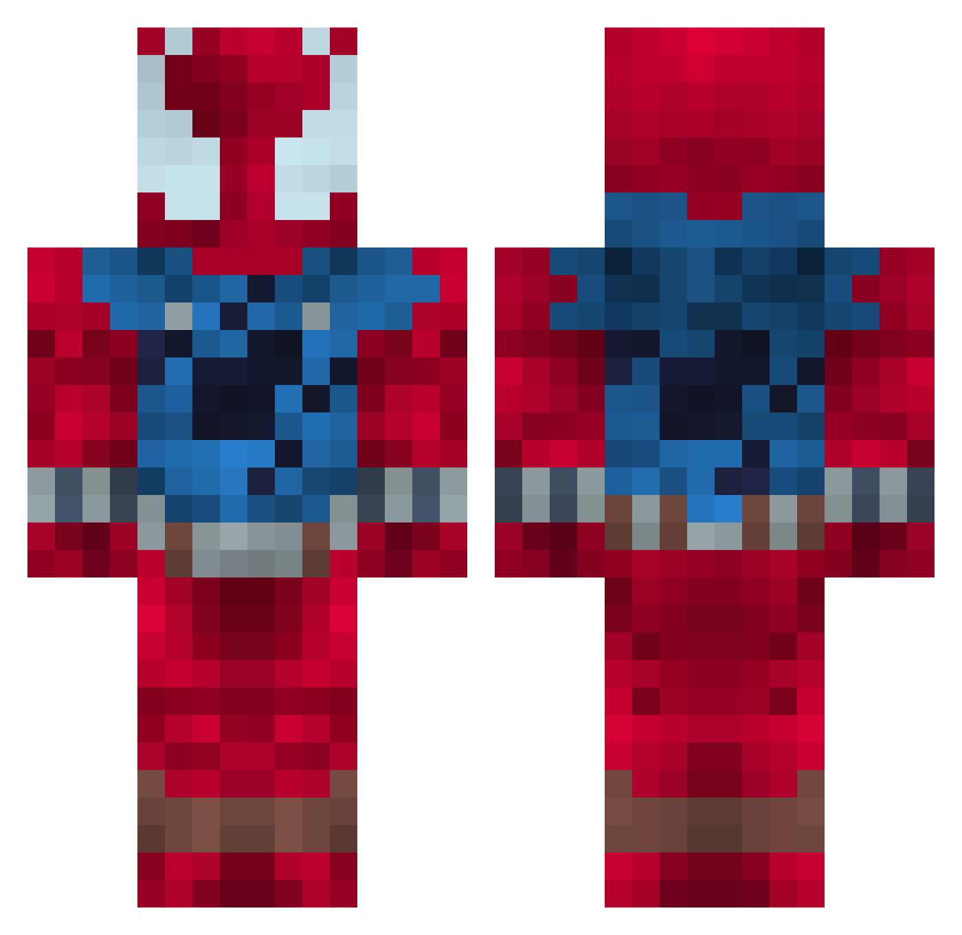Bananafly279 Minecraft skin, front and back view