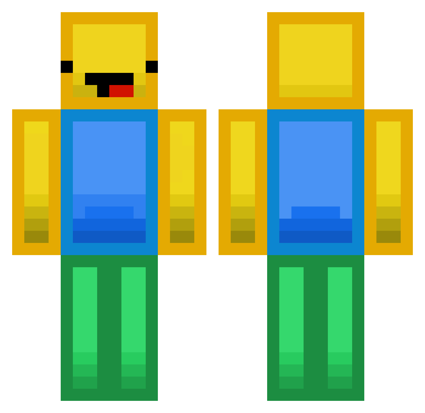 S0urin Minecraft skin, front and back view