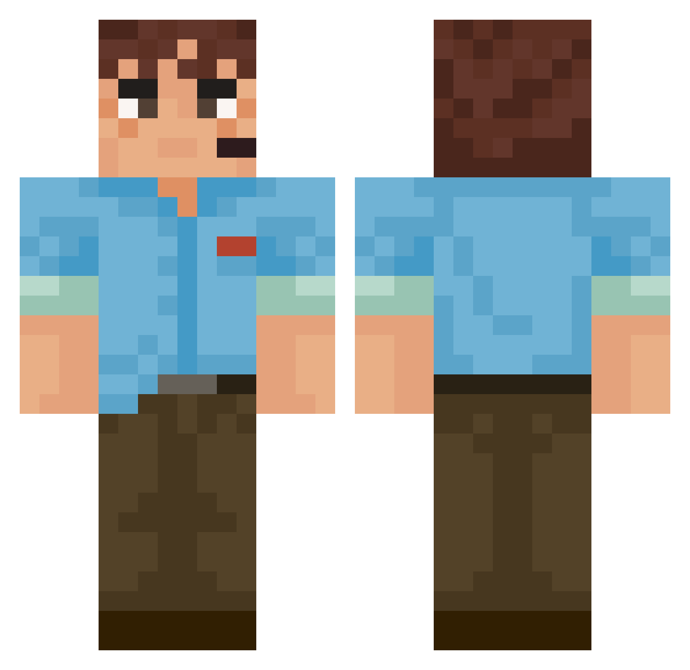 stamps450 Minecraft skin, front and back view