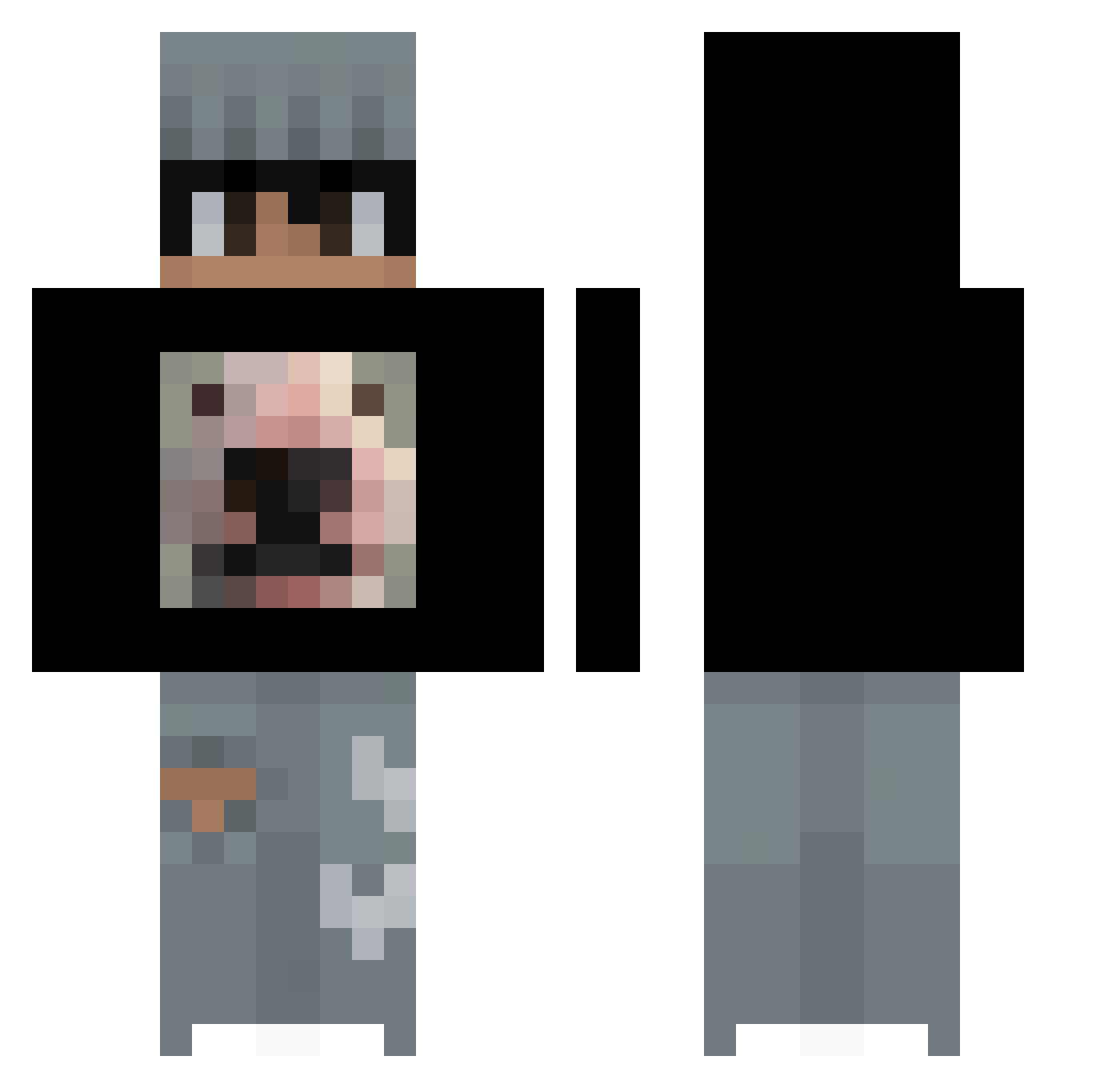 Matthew20036 Minecraft skin, front and back view