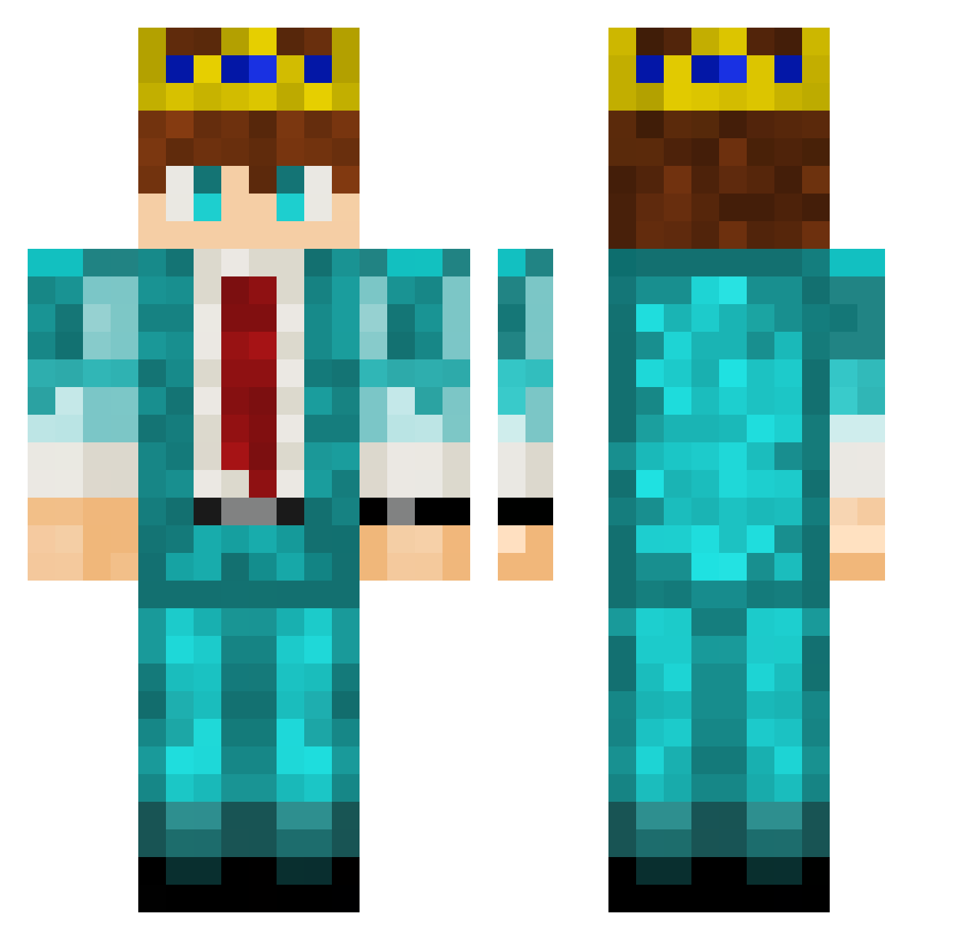Sinqle_ Minecraft skin, front and back view