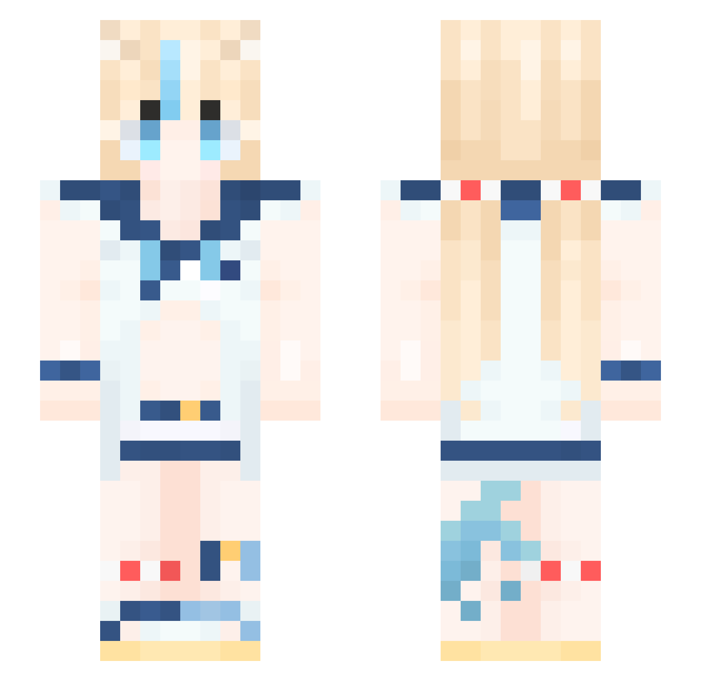 chyuu_G Minecraft skin, front and back view