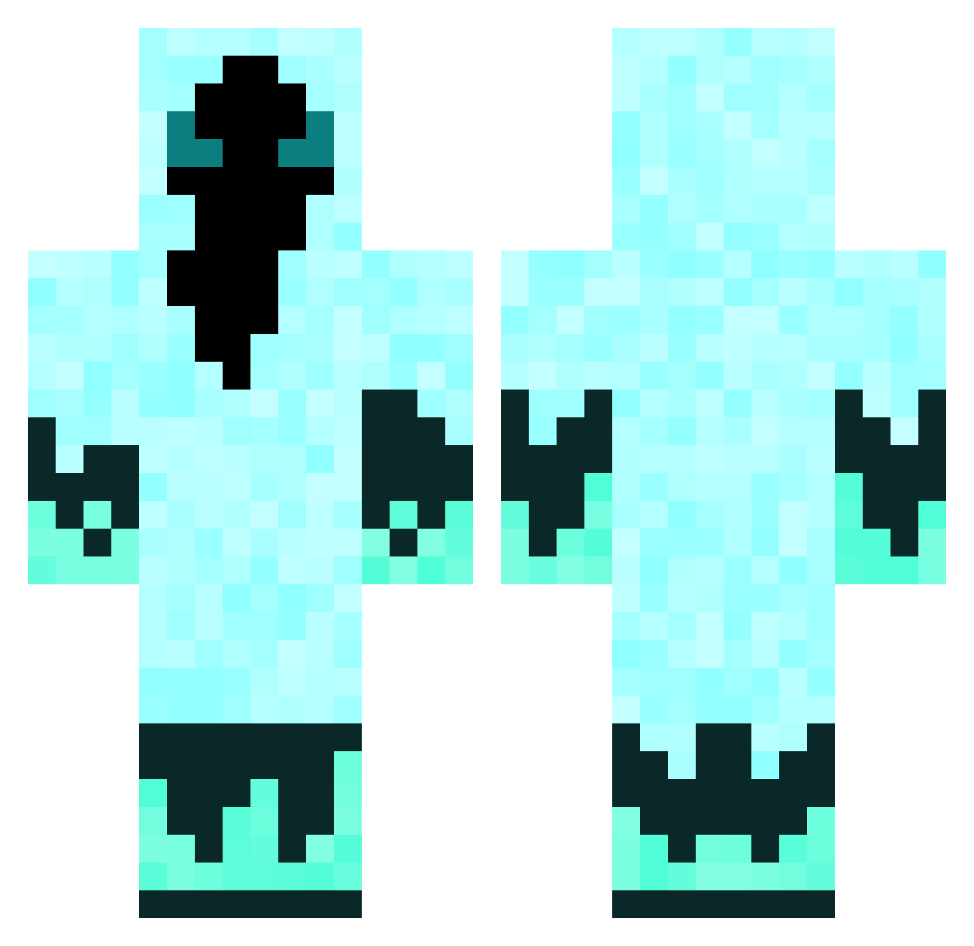 CNWF_CodeNinja2 Minecraft skin, front and back view
