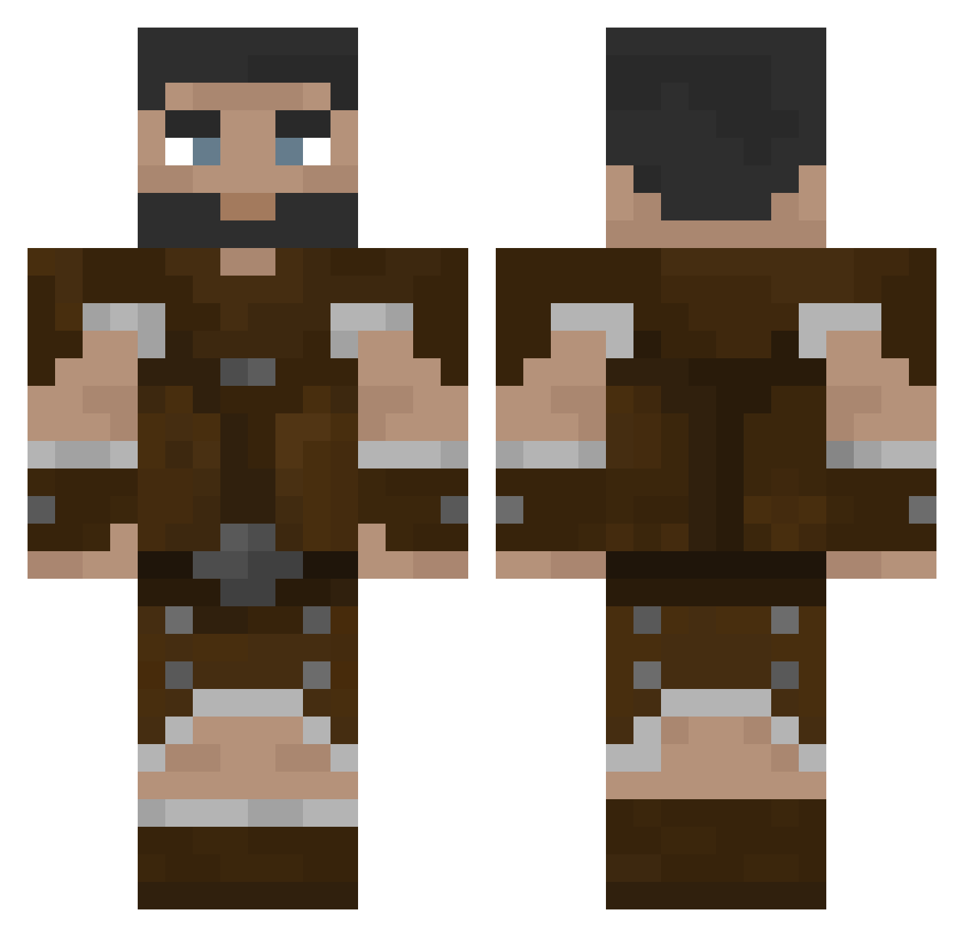 Cornetita Minecraft skin, front and back view
