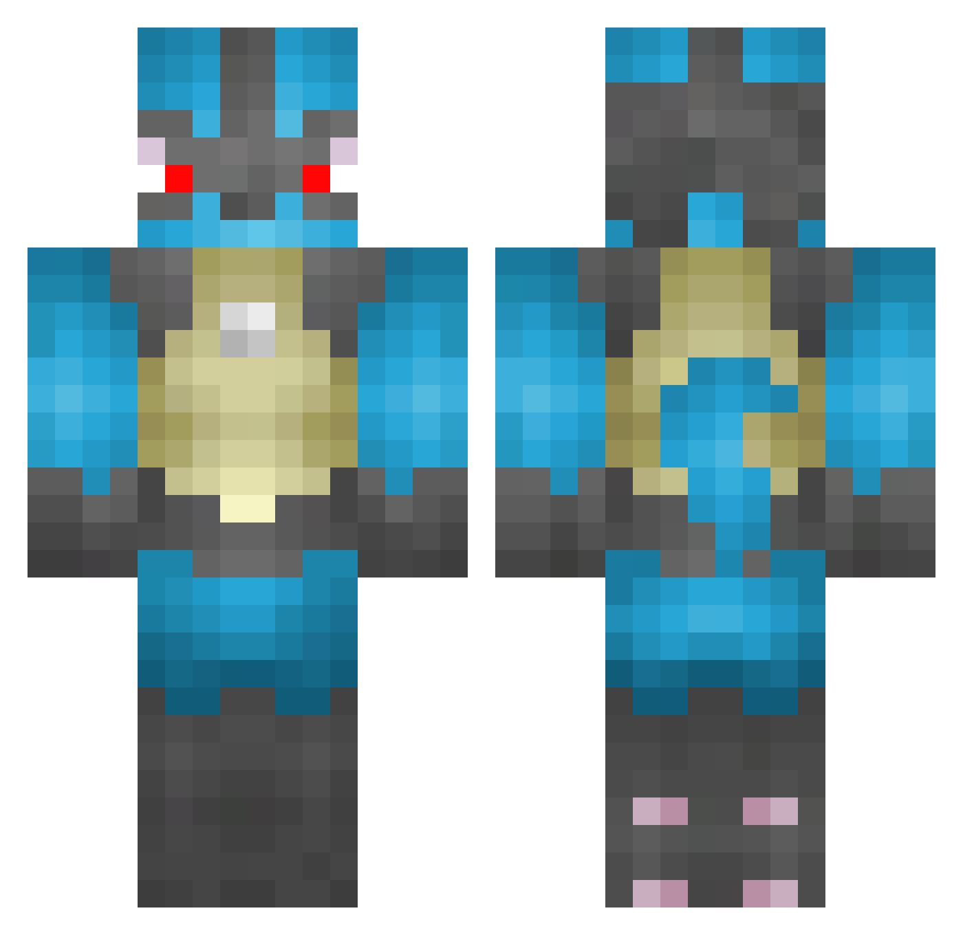 naticeviking Minecraft skin, front and back view
