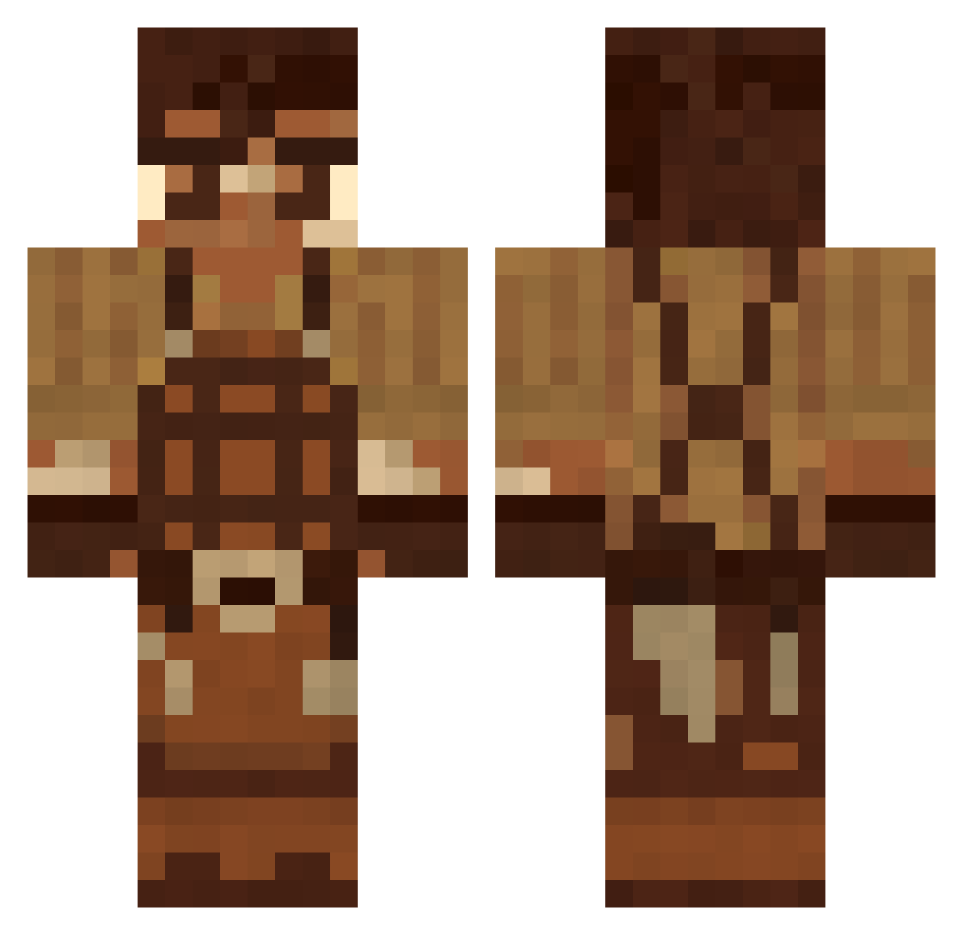 EthanGreenie Minecraft skin, front and back view