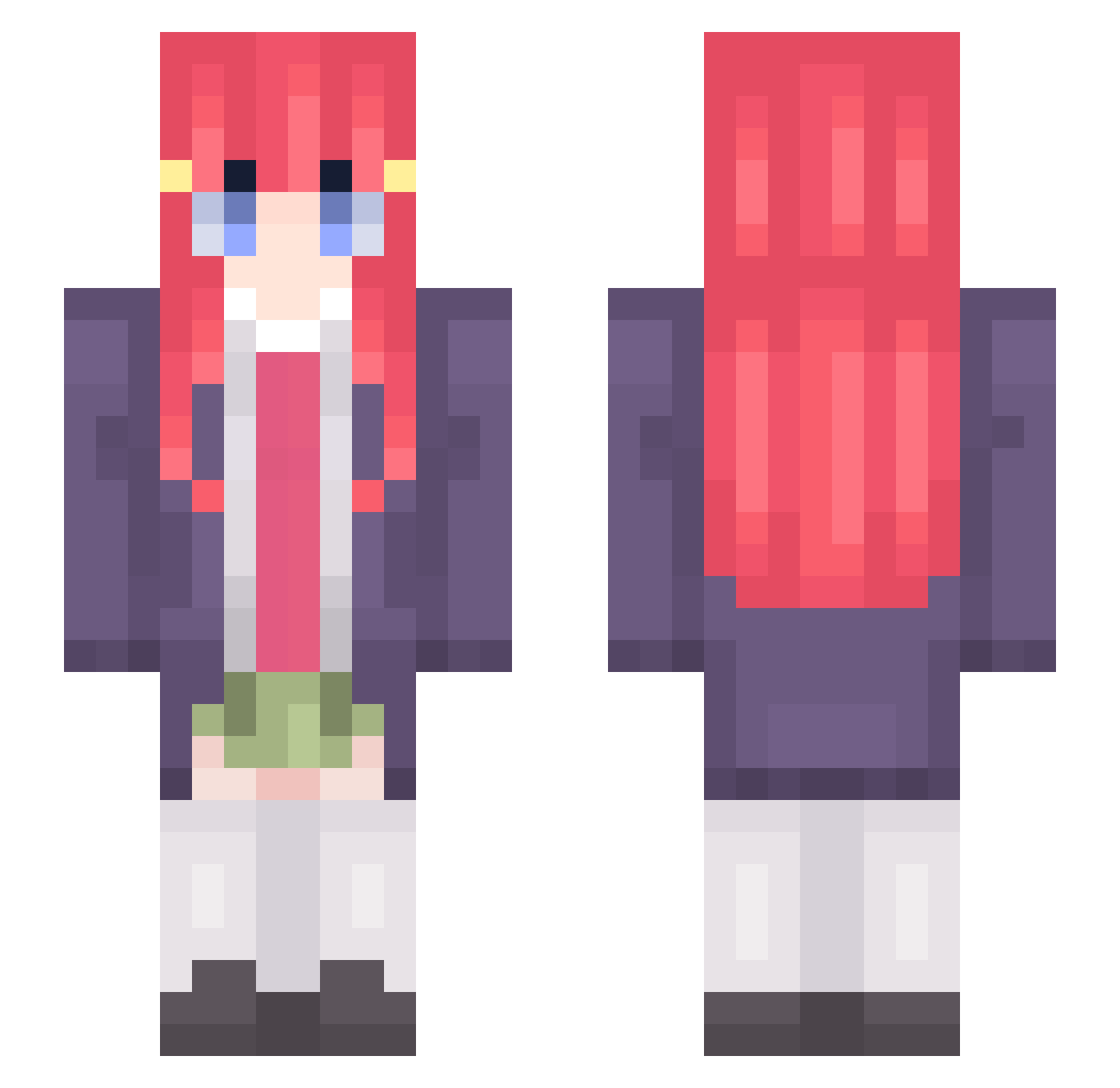 GiuseppeTither Minecraft skin, front and back view
