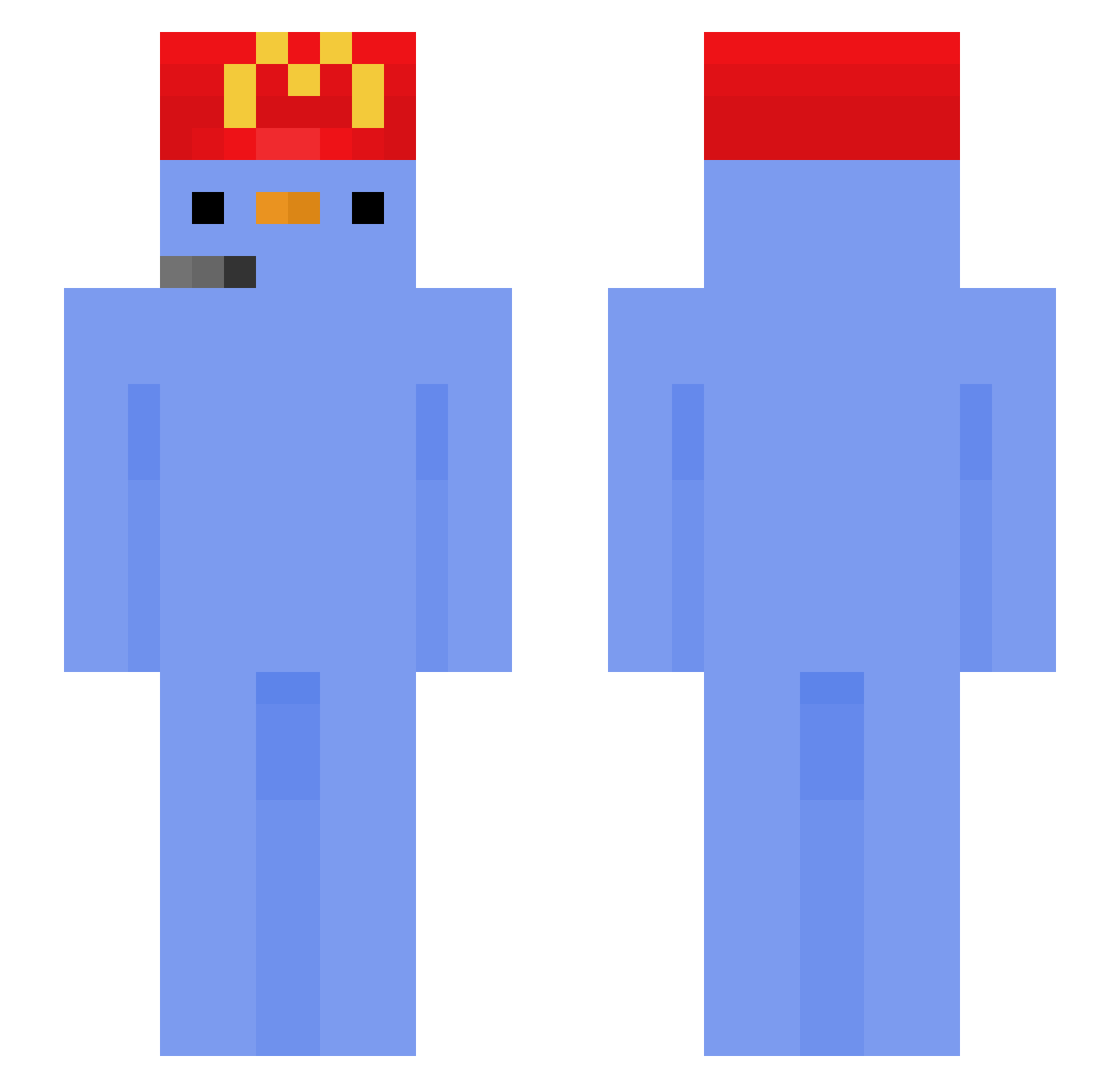 Toooooook Minecraft skin, front and back view