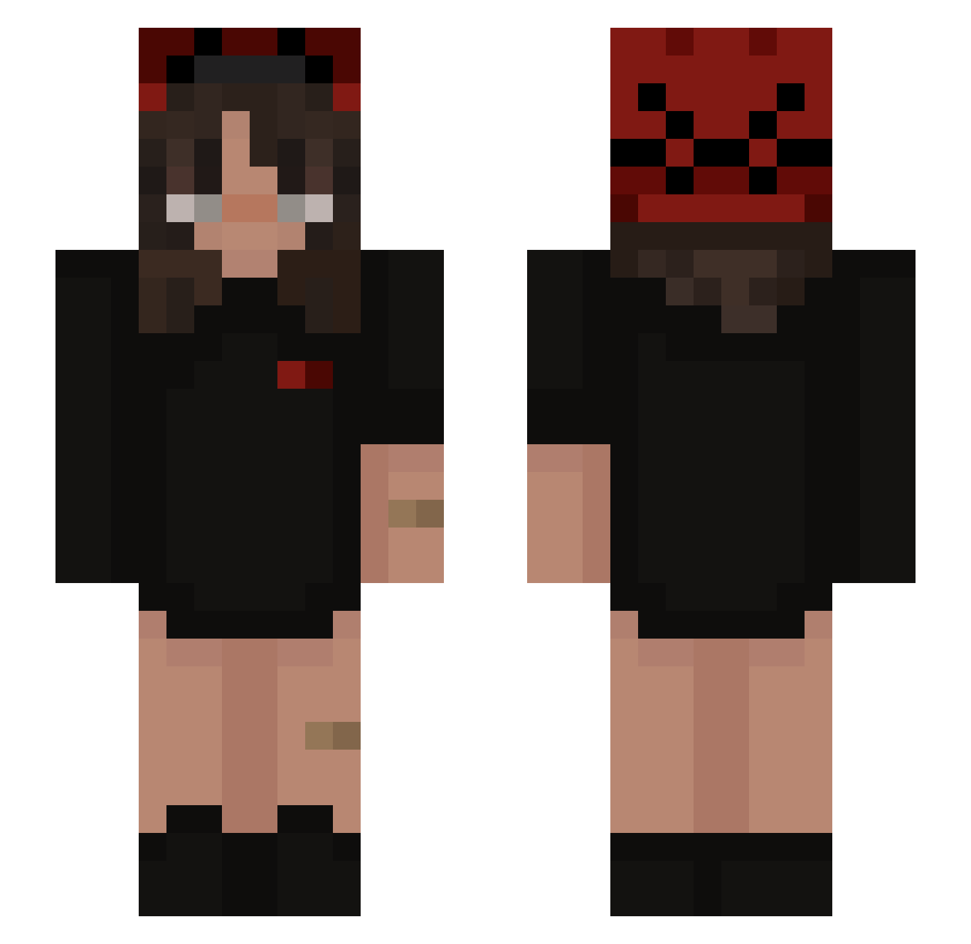 oofsie_ Minecraft skin, front and back view