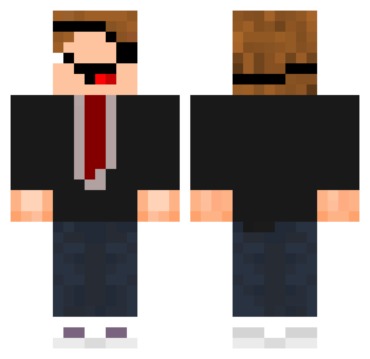 Ido_be Minecraft skin, front and back view