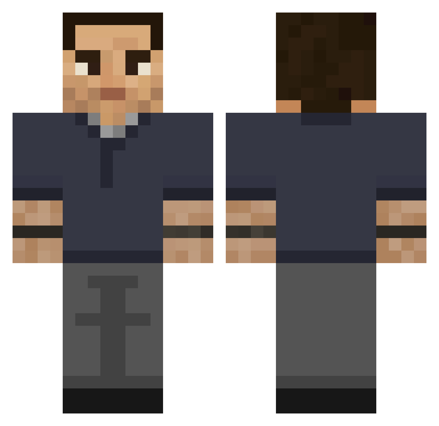 _SirJon_ Minecraft skin, front and back view