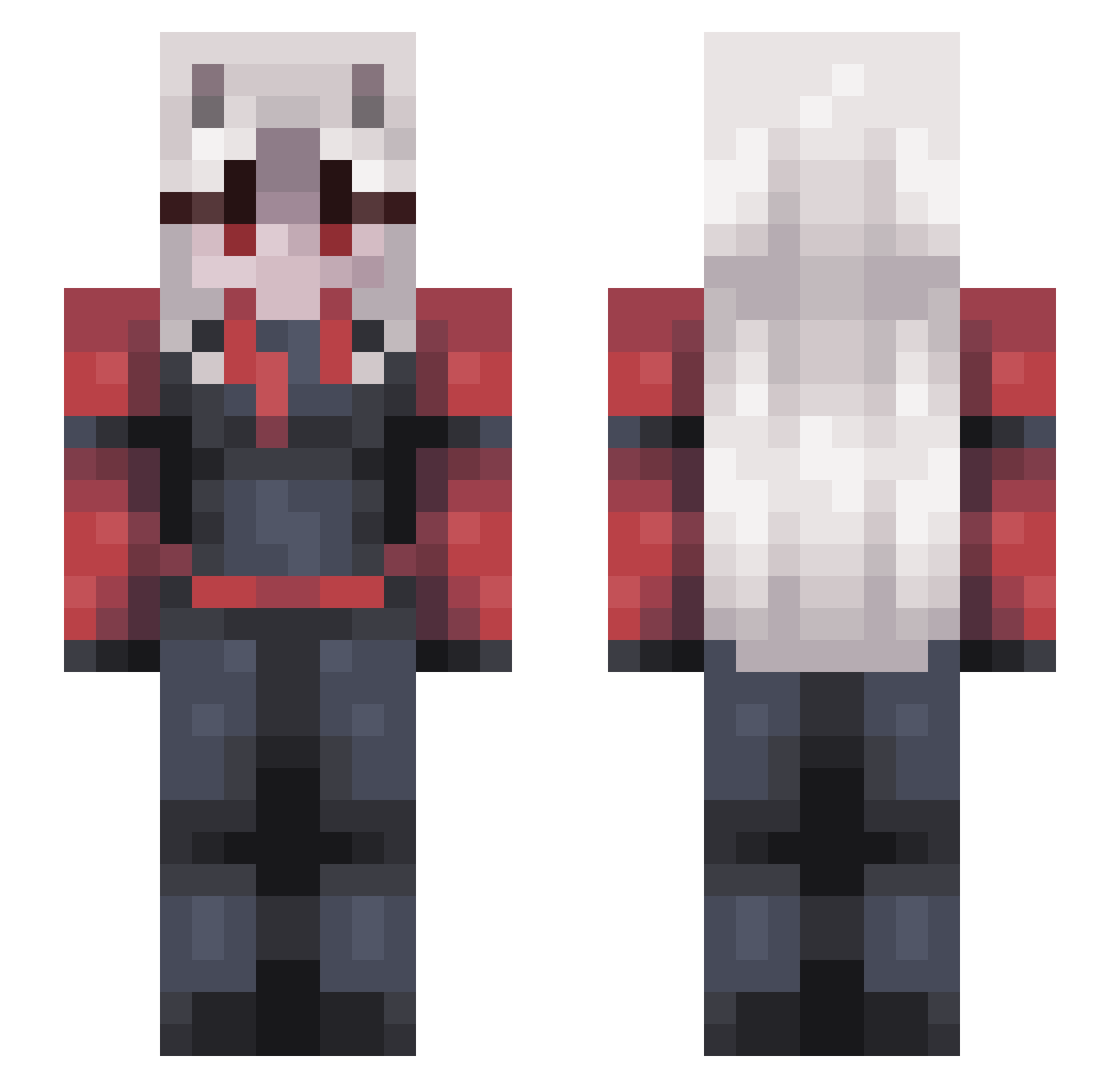 Sefirsa Minecraft skin, front and back view