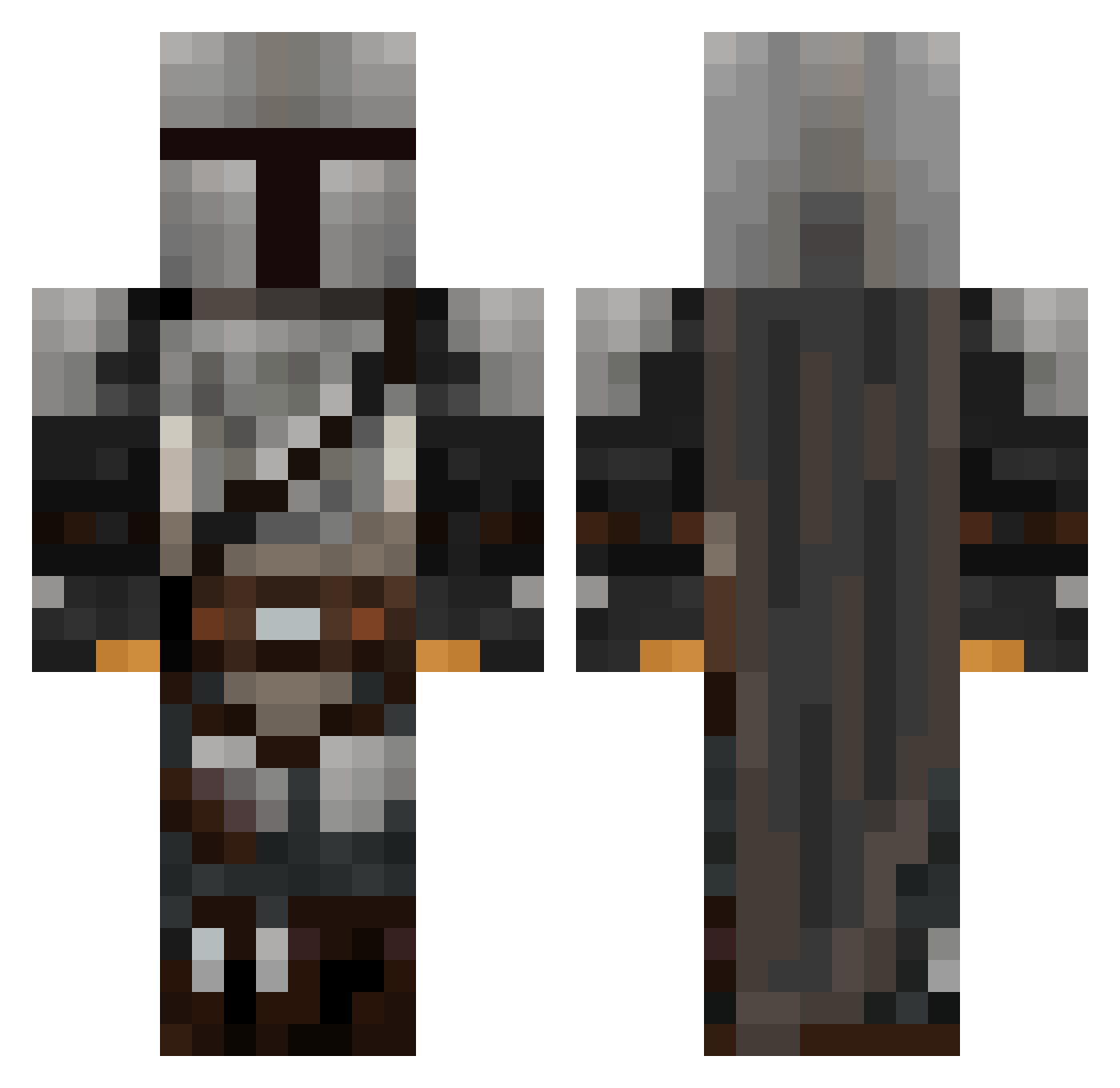 ToqqleBen Minecraft skin, front and back view