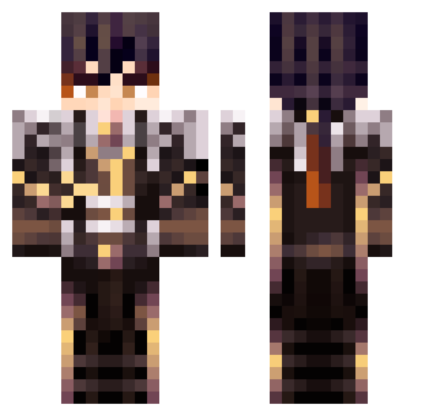 GyroZeppelin1 Minecraft skin, front and back view