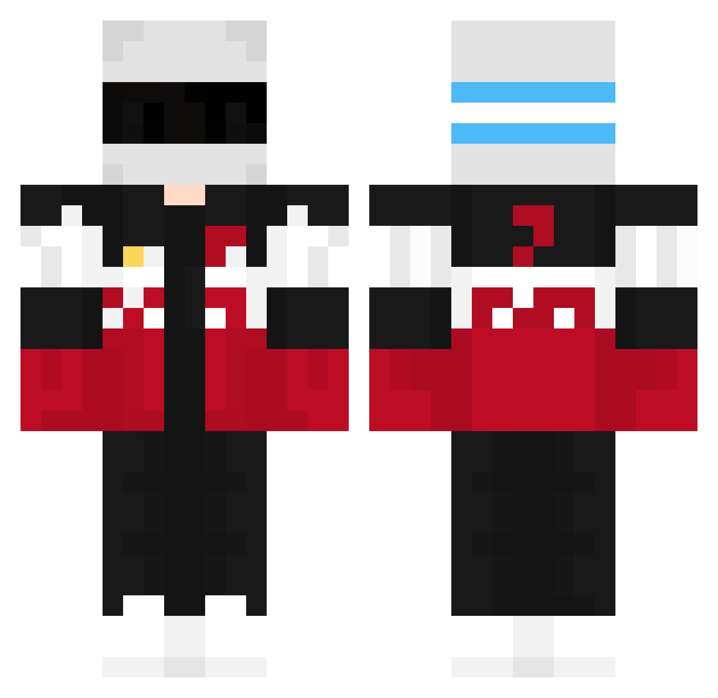 Matyz10 Minecraft skin, front and back view