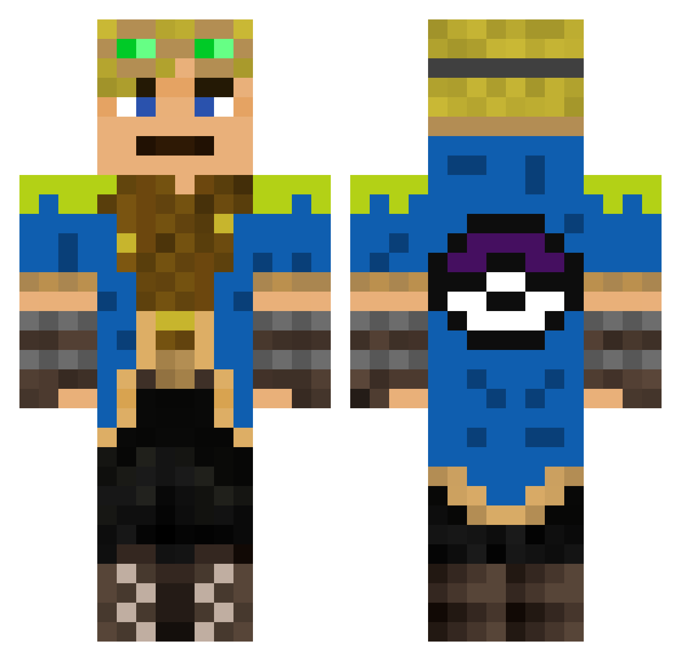 bigari1 Minecraft skin, front and back view