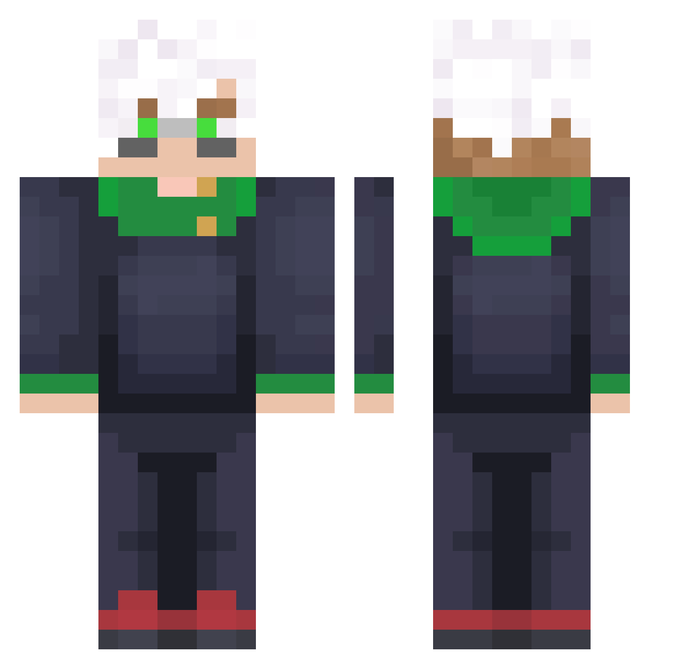 SoleSoul Minecraft skin, front and back view